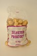 The Wicketted 5kg potato bags are printed with a standard generic “Selected Potatoes” design. 